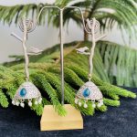 black-polish-blue-stone-branch-earring-2-scaled