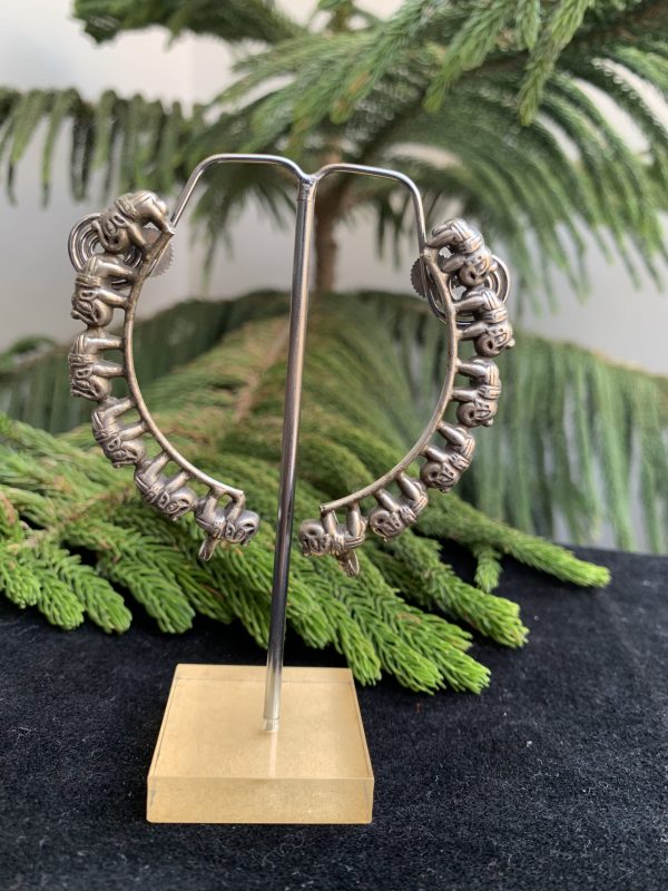 Indian Mores Black Polish Half Moon Shaped Earrings black-polish-half-moon-earrings-3-scaled