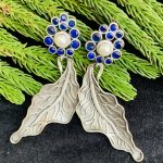 black-polish-leaf-navy-blue-earring-2-scaled