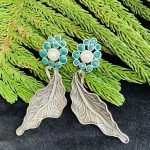 black-polish-leaf-turquoise-earring-2-scaled