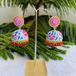 black-polish-light-blue-jhumki-earrings-2-scaled