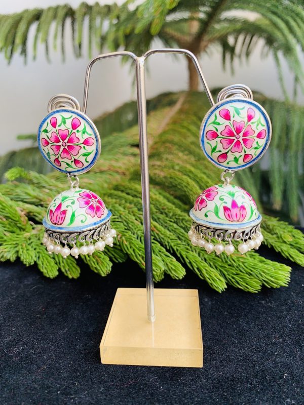 black-polish-light-green-jhumki-earrings-2-scaled