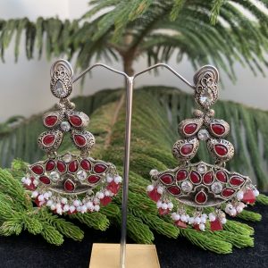german-silver-red-stone-earrings-2-scaled