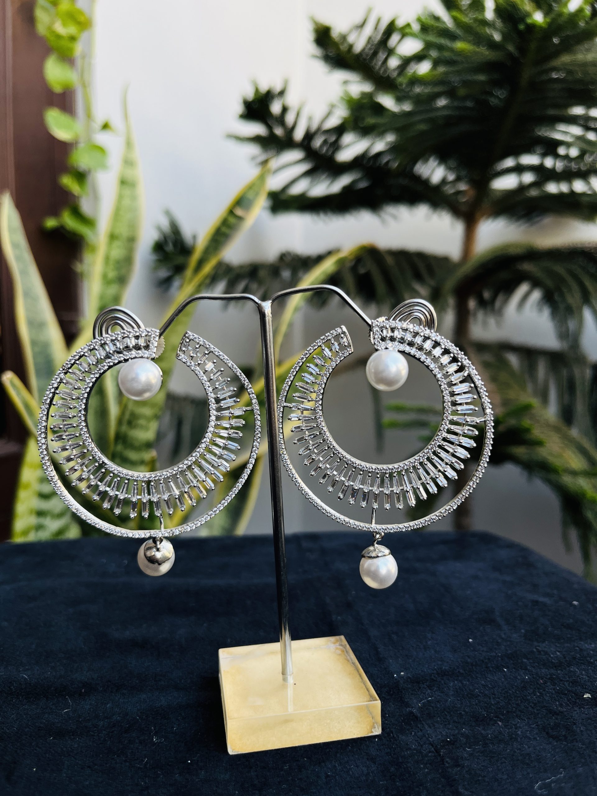 Indian-mores-AD-silver-round-pearl-earrings