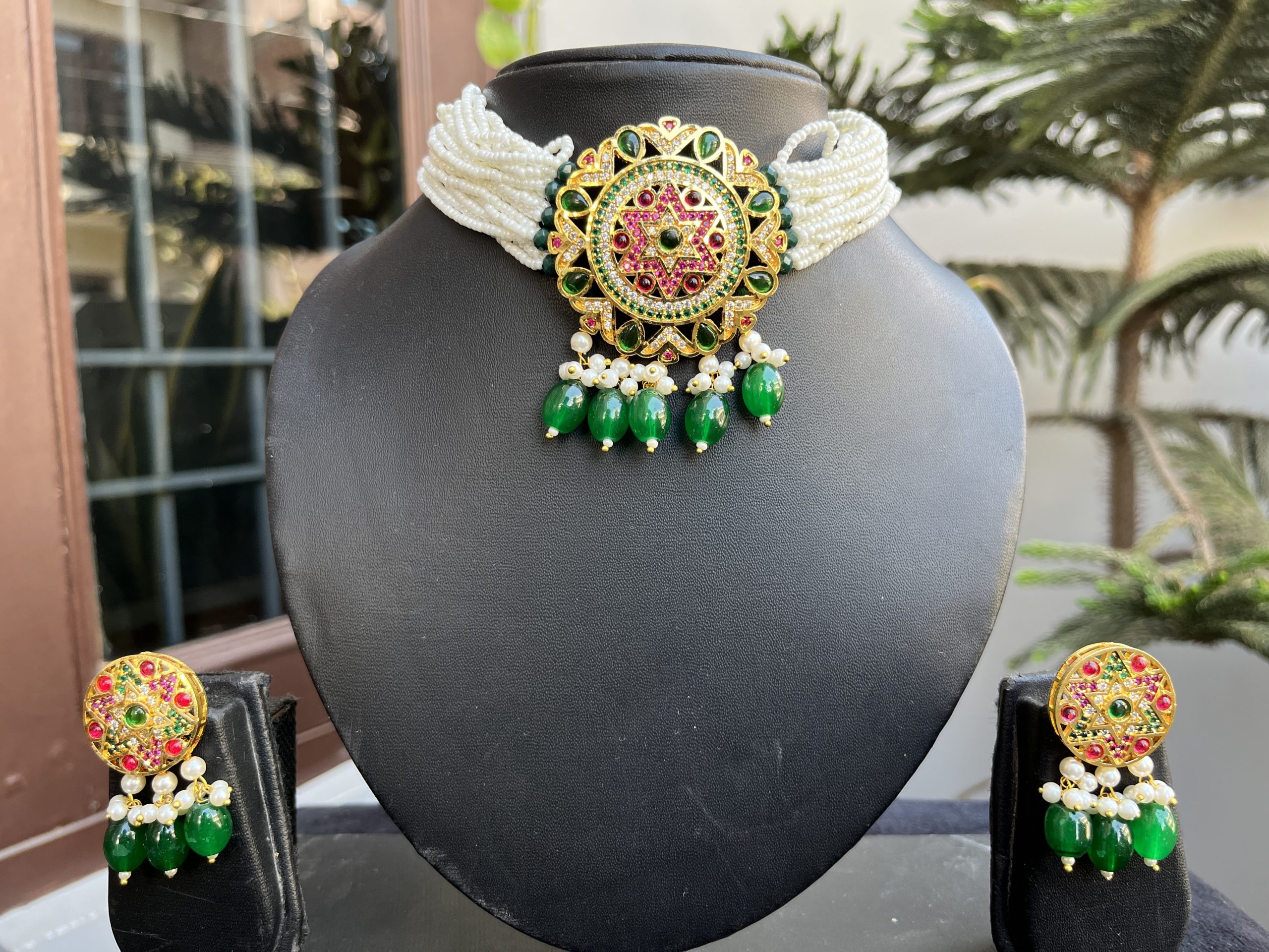 Indian-mores-jadau-chid-moti-multi-color-necklace-set-2-scaled