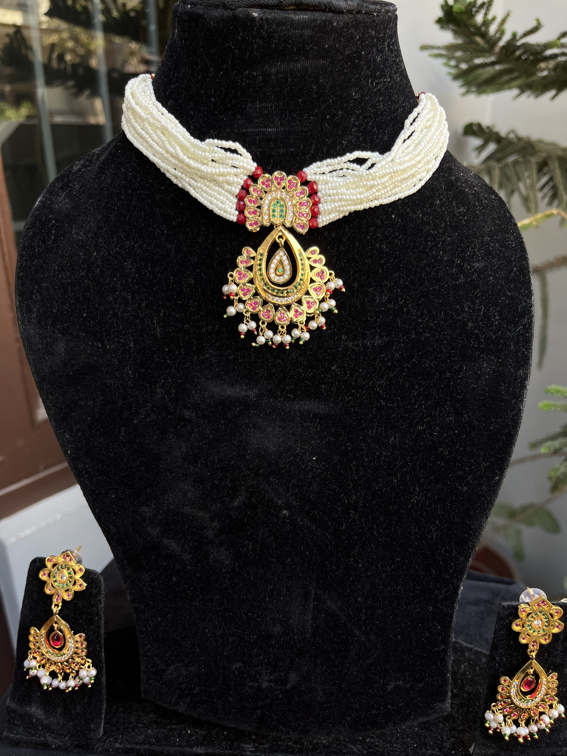 Indian-mores-jadau-multi-color-drop-pendant-chid-moti-necklace-set-2-scaled