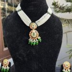 Indian-mores-jadau-pendant-chid-moti-green-color-drop-chokar-set-2-scaled