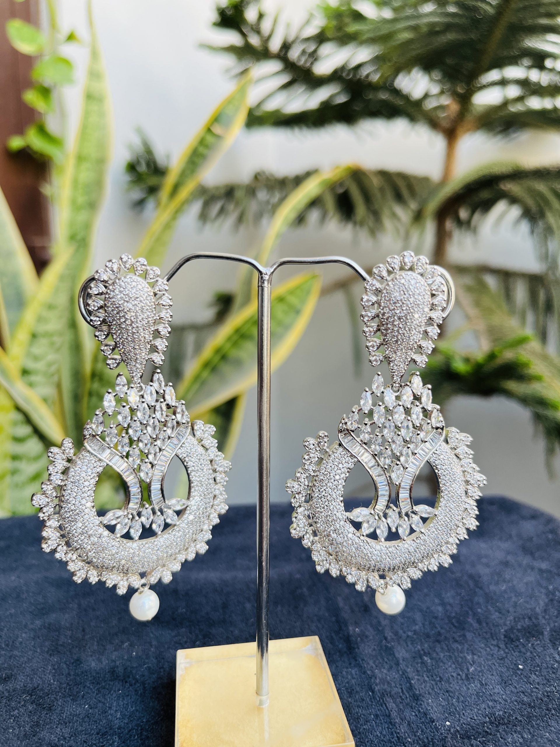 Indian-mores-AD-white-stone-earrings